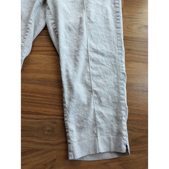 J Jill Linen Elastic Waist Linen Crop Pockets Pull On Pants Xl Capris Oatmeal A2 - Picture 6 of 13